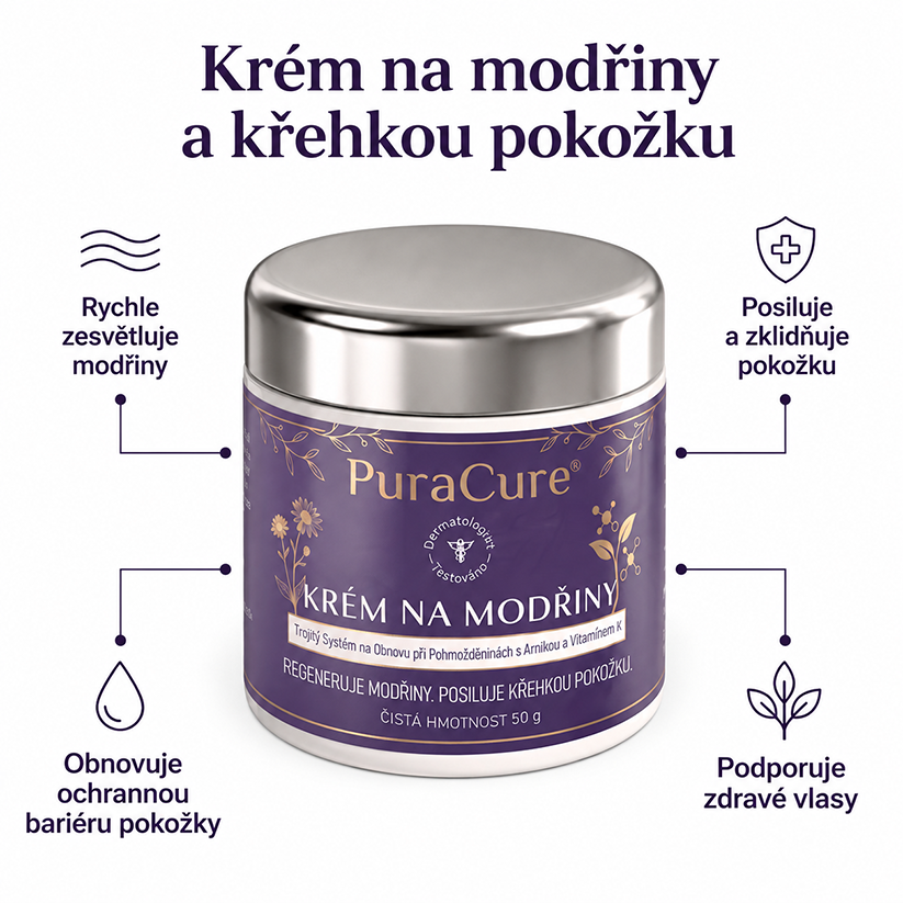 🍃🍃 100 000+ PRODANÝCH KUSŮ 💁♀️ – PuraCure® Krém na modřiny a posílení pokožky