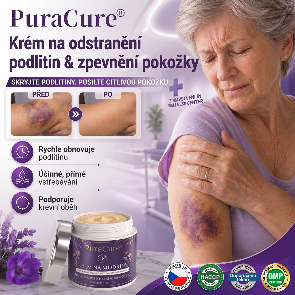 🍃🍃 100 000+ PRODANÝCH KUSŮ 💁‍♀️ – PuraCure® Krém na modřiny a posílení pokožky