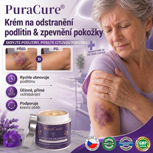 🌿 100 000+ PRODANÝCH KUSŮ 💁‍♀️ – PuraCure® Krém na modřiny a posílení pokožky