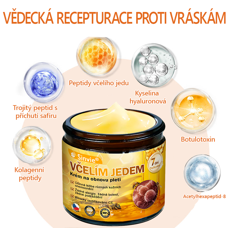 🍎 Sinvie® Krém na obnovu pleti s včelím jedem(👨‍⚕‍Výroba probíhá v souladu s normami GMP)👍✅
