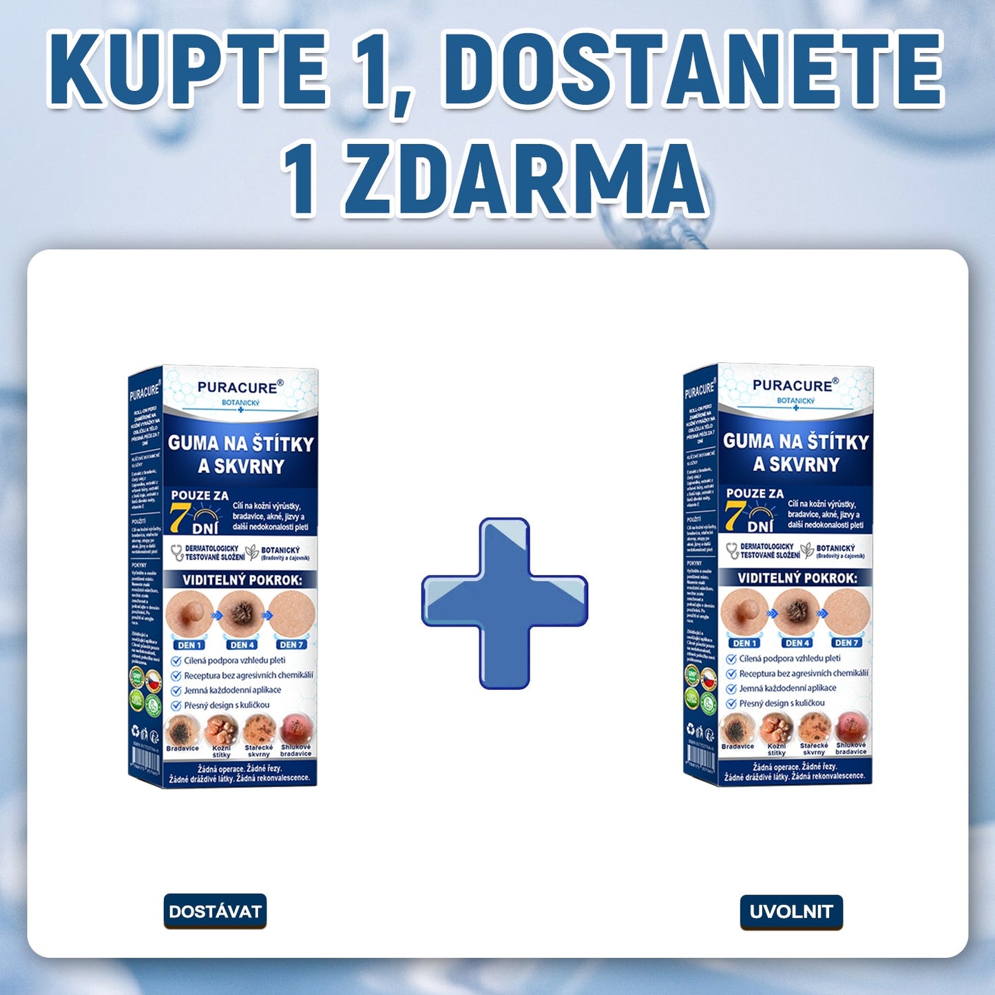 🍃PuraCure® 👩‍⚕️ 𝟕denní Pero na Odstranění Kožních Výrůstků a Skvrn – Bezbolestné Odstranění bez Jizev, Profesionální Roller aplikátor