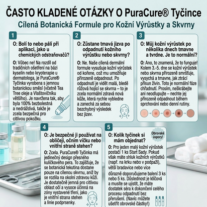 🍃PuraCure® 👩‍⚕️ 𝟕denní Pero na Odstranění Kožních Výrůstků a Skvrn – Bezbolestné Odstranění bez Jizev, Profesionální Roller aplikátor