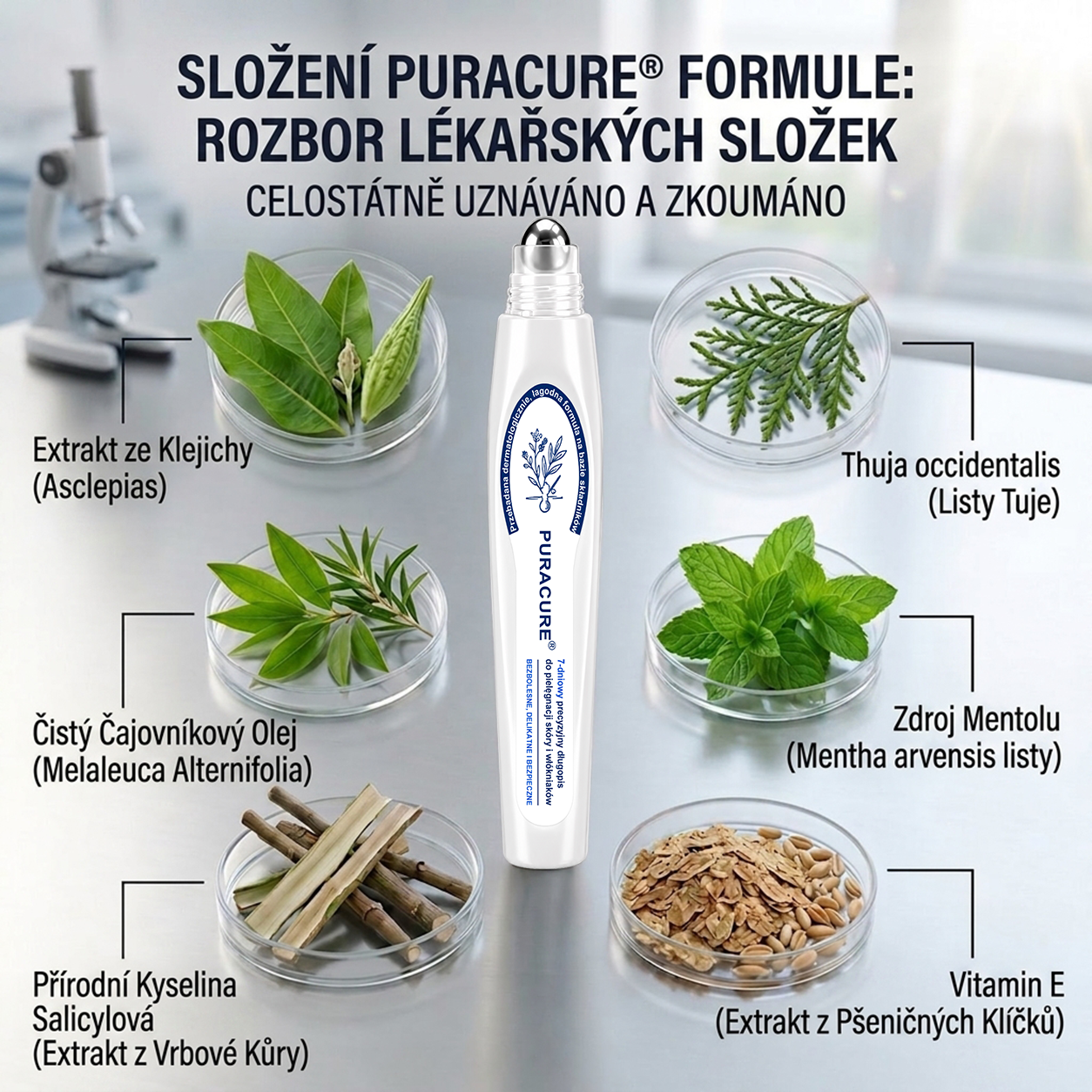 🍃PuraCure® 👩‍⚕️ 𝟕denní Pero na Odstranění Kožních Výrůstků a Skvrn – Bezbolestné Odstranění bez Jizev, Profesionální Roller aplikátor